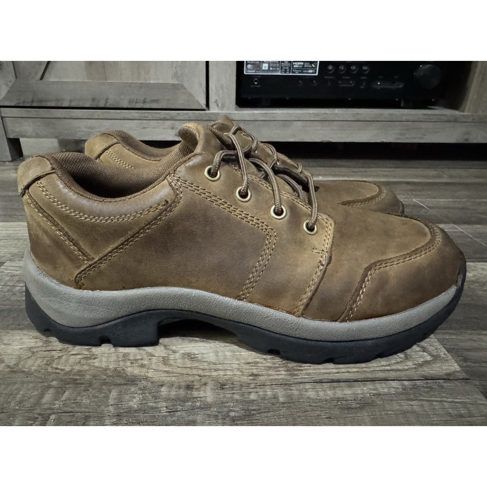 Duluth Trading Co 61512 Men's‎ 10 Wide Brown Wild Boar Oxford Leather Shoes